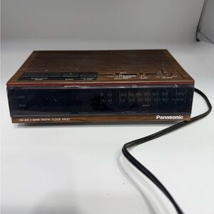 Vintage Panasonic Alarm Clock AM/FM Wood Grain Radio | RC-6060 | TESTED